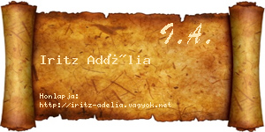 Iritz Adélia névjegykártya
